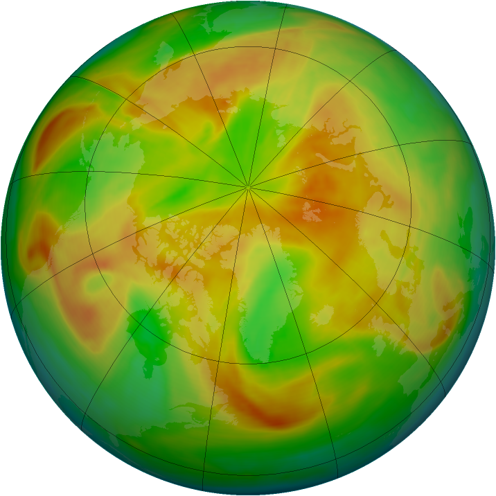 Arctic ozone map for 22 April 2008